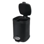 Lixeira com Pedal e Balde Frame Aço Carbono Preto 12 Litros - Brinox - Imagem 2